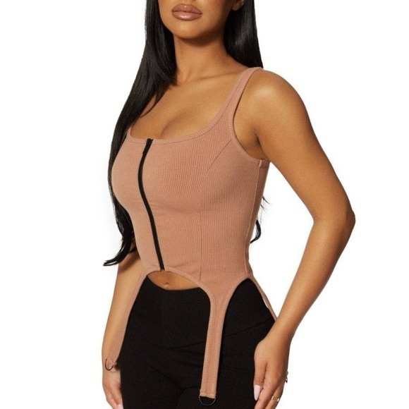 naked wardrobe Tops - Naked Wardrobe snatch snd zipper corset